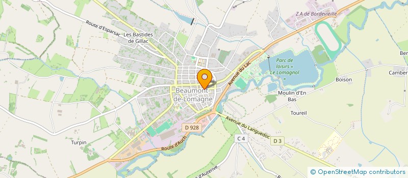 localisation de l'entreprise LA HALLE  BEAUMONT-DE-LOMAGNE