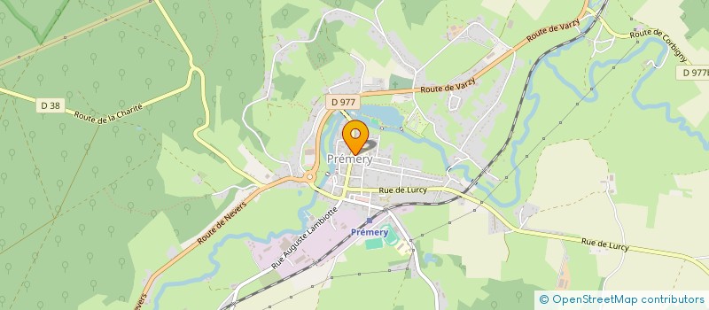 localisation de l'entreprise LA HALLE  PREMERY