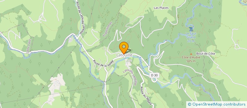 localisation de l'entreprise LA HALLE  LATOUILLE-LENTILLAC