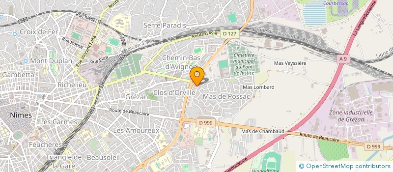localisation de l'entreprise LA HALLE AUX FLEURS à NIMES