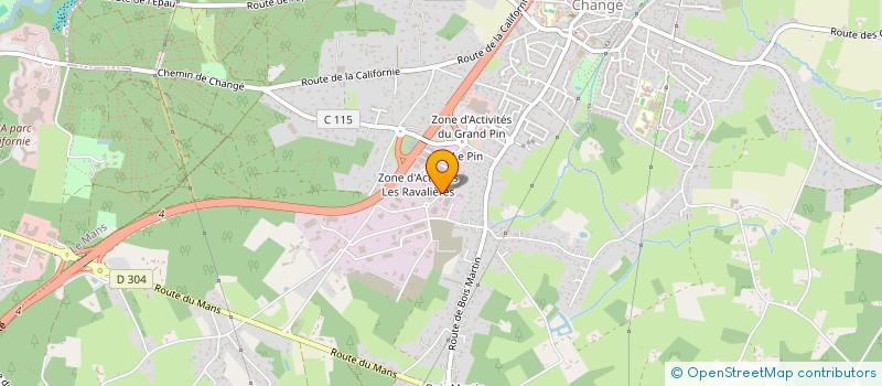localisation de l'entreprise LA HALLE AUX FLEURS à CHANGE