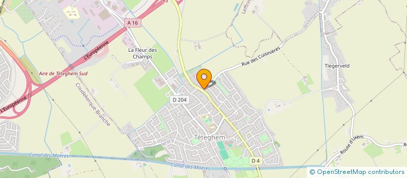 localisation de l'entreprise LA HALLE AUX SUCRES  TETEGHEM-COUDEKERQUE-VILLAGE