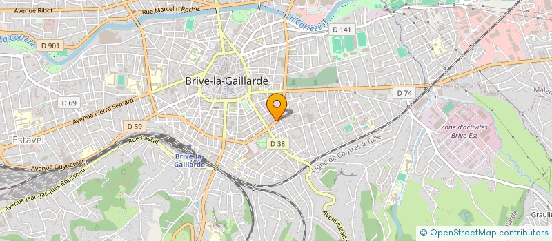 localisation de l'entreprise LA HALLE AUX TISSUS à BRIVE-LA-GAILLARDE