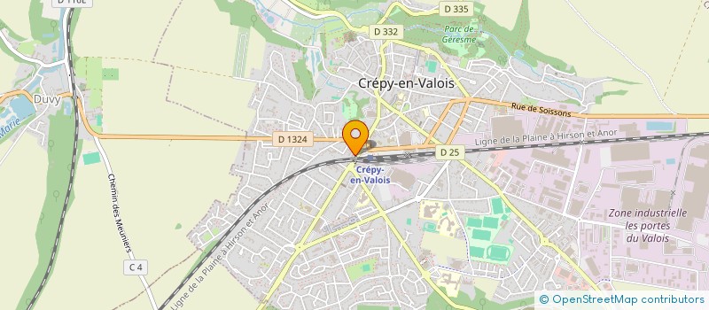 localisation de l'entreprise LA HALLE DE LA GARE à CREPY-EN-VALOIS