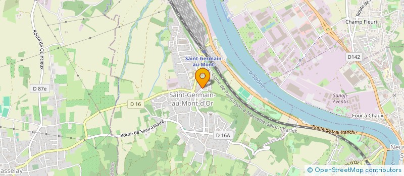 localisation de l'entreprise LA HALLE DES VIANDES 2  SAINT-GERMAIN-AU-MONT-D OR