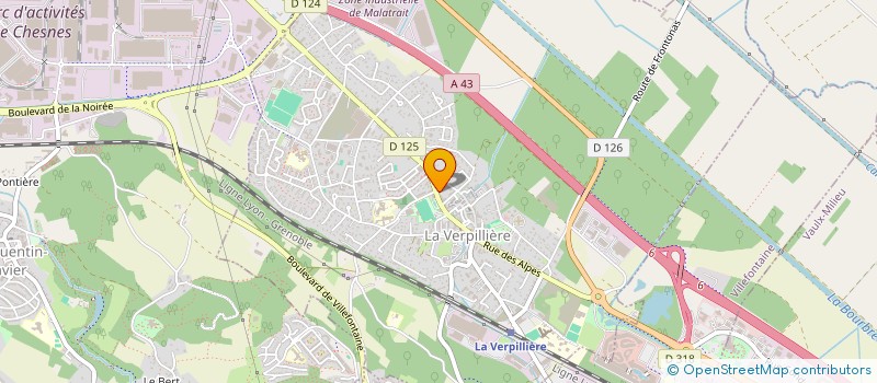 localisation de l'entreprise LA HALLE GOURMANDE  LA VERPILLIERE