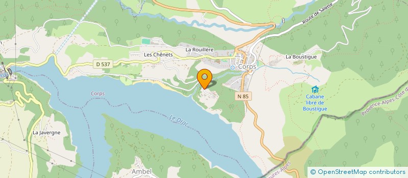 localisation de l'entreprise LA HALTE à CORPS