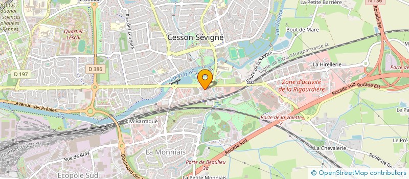 localisation de l'entreprise LA HALTE  CESSON-SEVIGNE