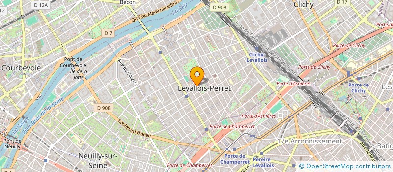 localisation de l'entreprise LA HARPE NOIRE à LEVALLOIS-PERRET