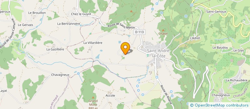 localisation de l'entreprise LA HAUT SUR LA MONTAGNE à SAINT-ANDRE-LA-COTE