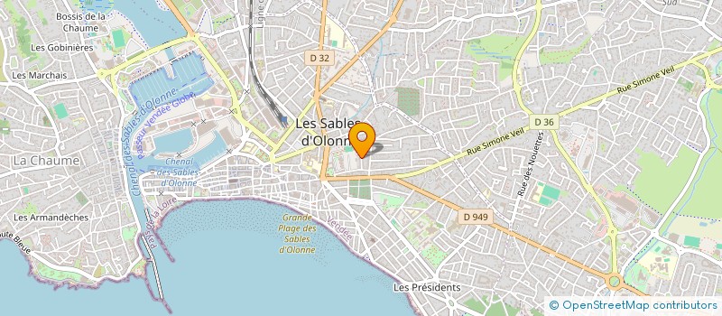 localisation de l'entreprise LA HAUTE VOIRIE à LES SABLES-D'OLONNE
