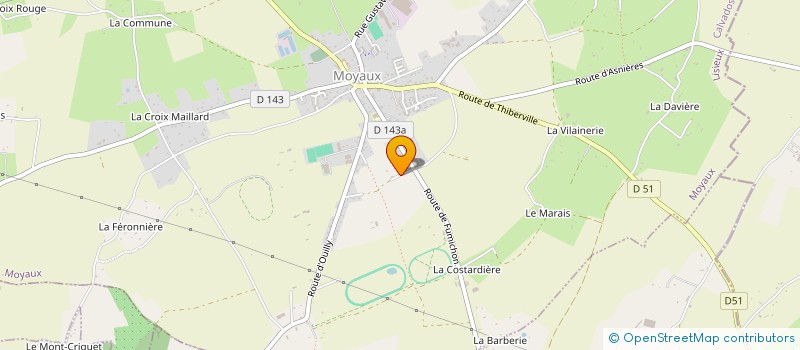 localisation de l'entreprise LA HAUVAGERE  MOYAUX