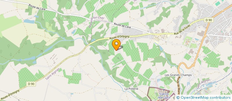 localisation de l'entreprise LA HERBAUDIERE à SAINT-AIGNAN