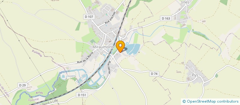 localisation de l'entreprise LA HERELLE à MIRAUMONT