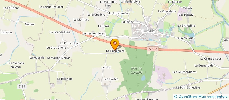 localisation de l'entreprise LA HERPINIERE  CORNILLE