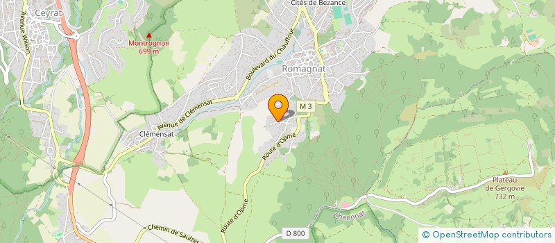 localisation de l'entreprise LA HETRAIE  ROMAGNAT