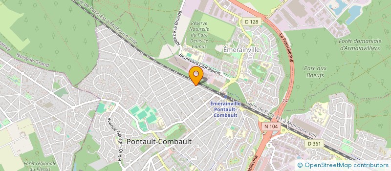 localisation de l'entreprise LA HOLDING MF2R à PONTAULT-COMBAULT