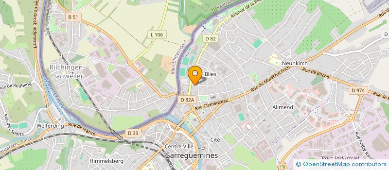 localisation de l'entreprise LA HORNE à SARREGUEMINES