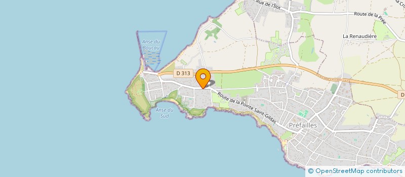 localisation de l'entreprise LA HOULE  PREFAILLES