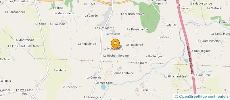 localisation de l'entreprise LA HUBAUDIERE  MAEN ROCH