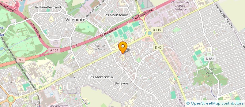 localisation de l'entreprise LA HUCHE A PAIN à VILLEPINTE