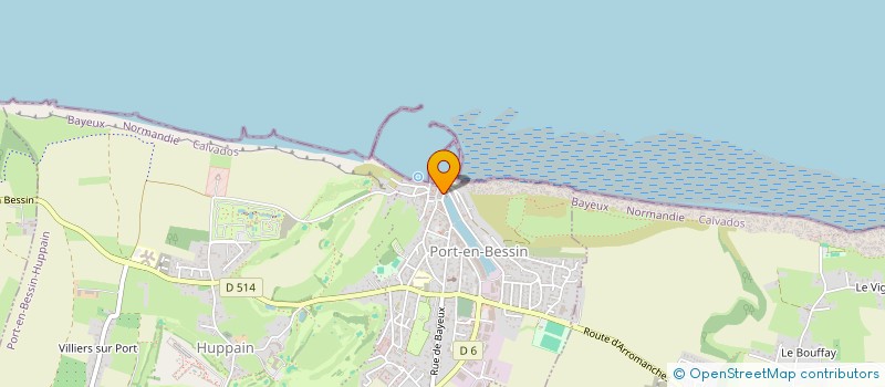 localisation de l'entreprise LA HUCHE DU PORT  PORT-EN-BESSIN-HUPPAIN