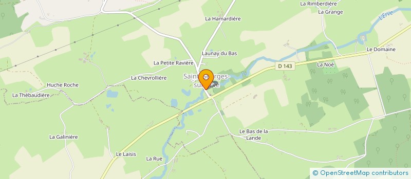 localisation de l'entreprise LA HUCHERIE à SAINT-GEORGES-SUR-ERVE
