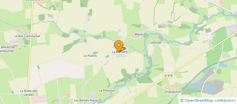 localisation de l'entreprise LA HUETTIERE  VALLONS-DE-L'ERDRE