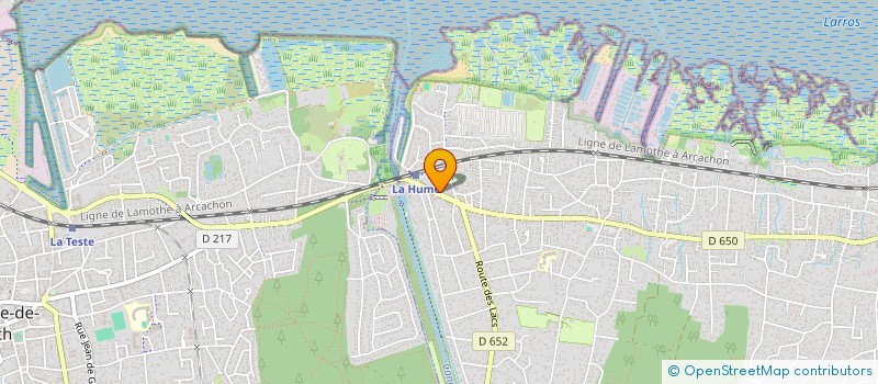 localisation de l'entreprise LA HUME OPTIQUE  GUJAN-MESTRAS