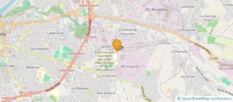 localisation de l'entreprise LA HUNE à ALBI