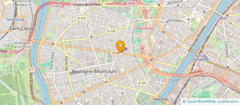 localisation de l'entreprise LA HUNE - WANDERER à BOULOGNE-BILLANCOURT