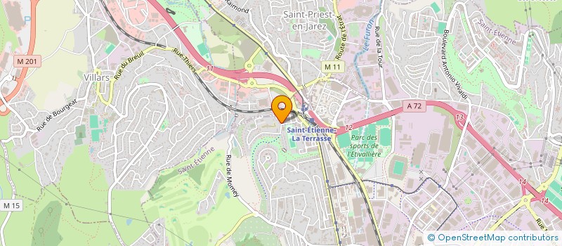 localisation de l'entreprise LA HUPPE MESSAGERE, COMPAGNIE TRASVERSALE  SAINT-ETIENNE