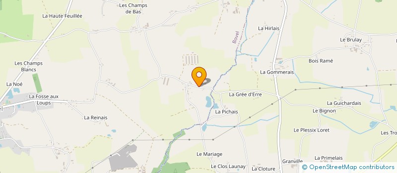 localisation de l'entreprise LA HUTIERE à BOVEL