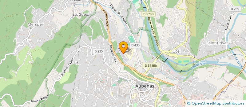 localisation de l'entreprise LA HUTTE à AUBENAS