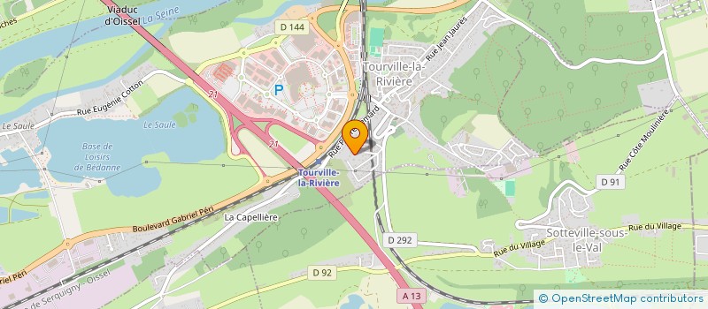 localisation de l'entreprise LA HUTTE DE DAOUGER  TOURVILLE-LA-RIVIERE