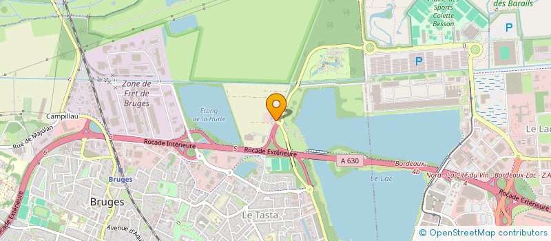 localisation de l'entreprise LA HUTTE EST  BRUGES