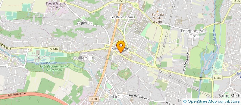 localisation de l'entreprise LA HUTTE SPORTS LOISIRS à MONTLHERY