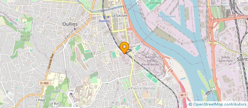 localisation de l'entreprise LA IMMO  OULLINS-PIERRE-BENITE