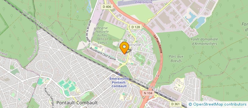 localisation de l'entreprise LA INVEST.  EMERAINVILLE