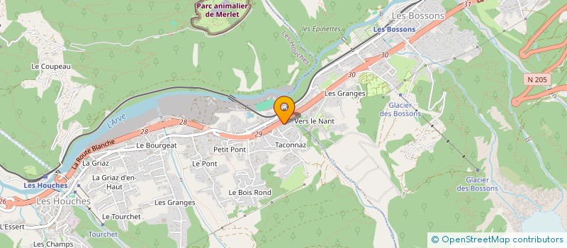 localisation de l'entreprise LA JARDINERIE DE TACONNAZ  LES HOUCHES