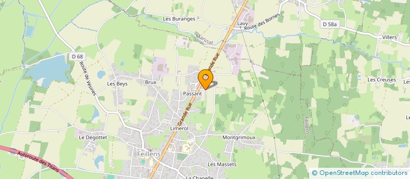 localisation de l'entreprise LA JARDINIERE  FEILLENS