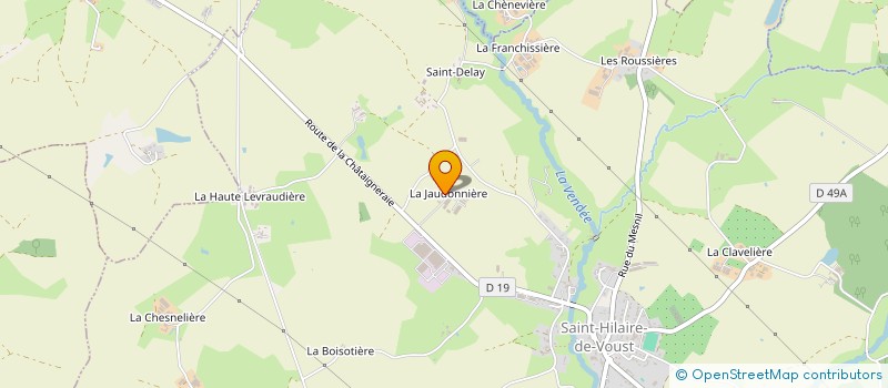 localisation de l'entreprise LA JAUDO  SAINT-HILAIRE-DE-VOUST