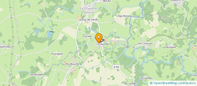 localisation de l'entreprise LA JAUSSEE à LA CHAPELLE-BALOUE