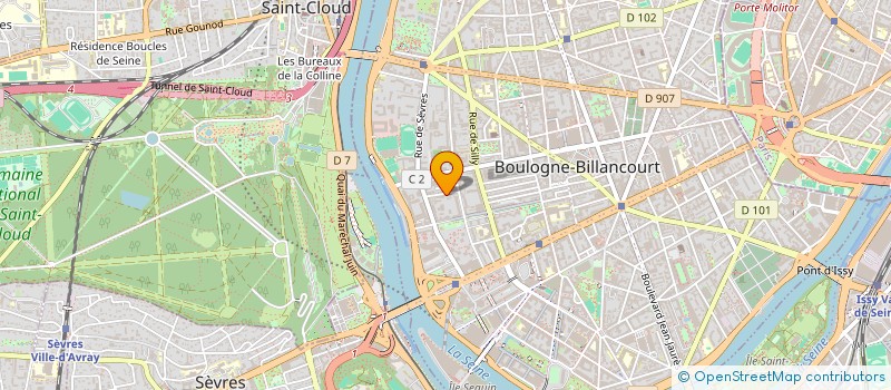 localisation de l'entreprise LA JEANNE à BOULOGNE-BILLANCOURT