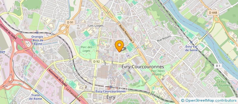localisation de l'entreprise LA JEANNOTTE SCI à EVRY-COURCOURONNES