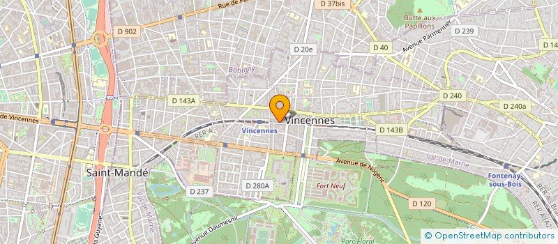 localisation de l'entreprise LA JERAP à VINCENNES