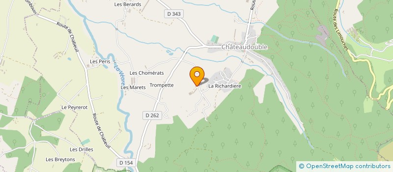 localisation de l'entreprise LA JERSIAISE DES COMBES à CHATEAUDOUBLE