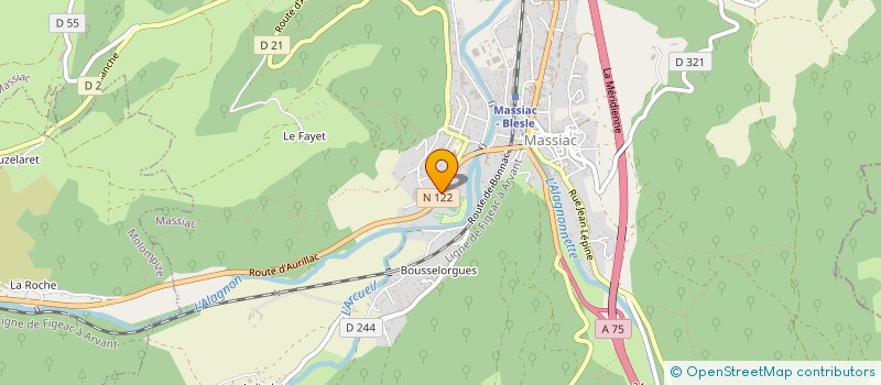 localisation de l'entreprise LA JEUNE AUVERGNE à MASSIAC