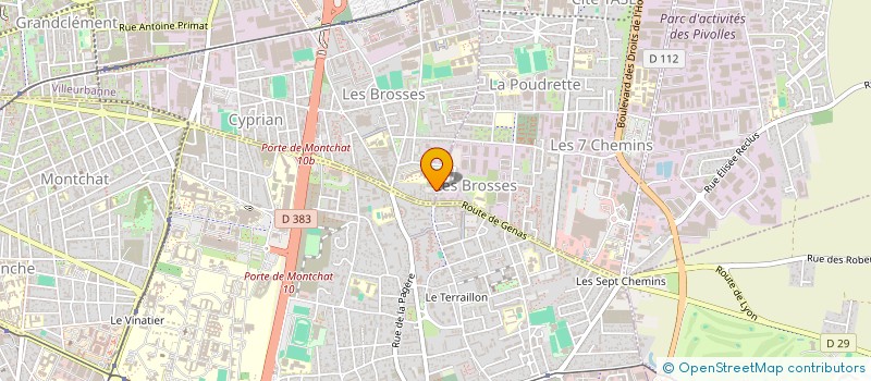 localisation de l'entreprise LA JEUNE FRANCE VILLEURBANNE GYMNASTIQUE  VILLEURBANNE