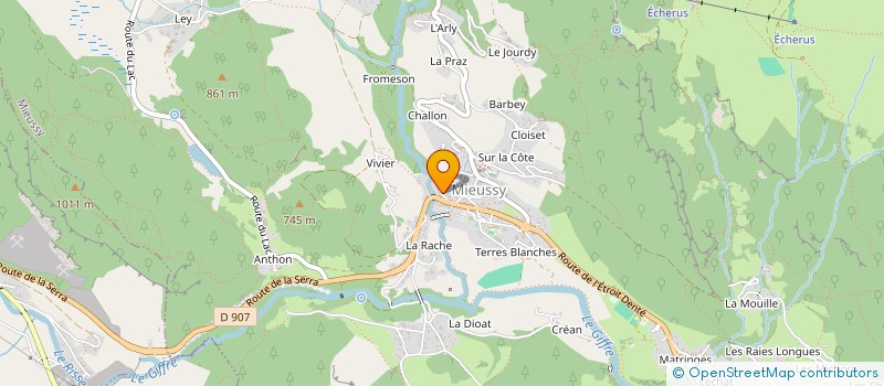 localisation de l'entreprise LA JEUNESSE MIEUSSERANDE  MIEUSSY